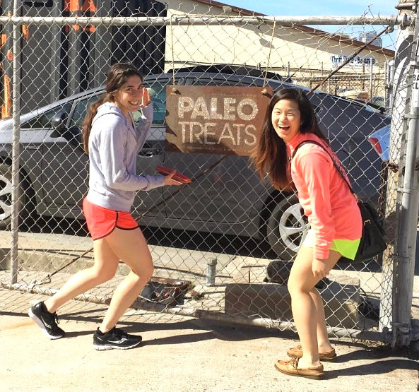 Paleo pizza 2 women psyched to eat pizza by Paleo Treats.