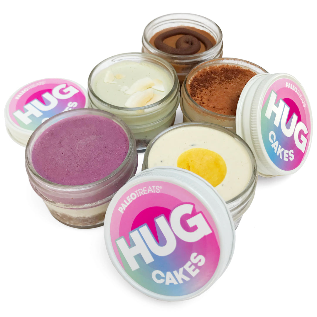 2 jars vegan cakes in san diego by Paleo Treats.