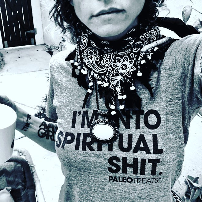 Artistic arrangement of im into spiritual shit t shirt.