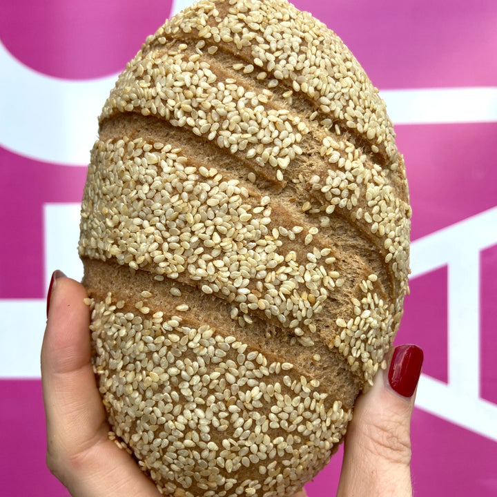 Baller bread loaf of keto bread by Paleo Treats.