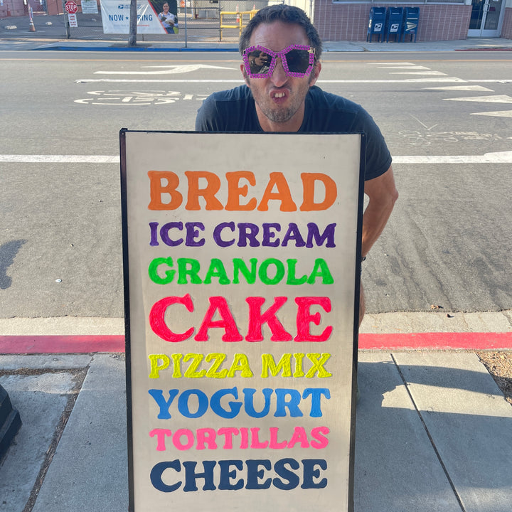 Baller bread sign in front of san diego store with best tasting paleo bread.