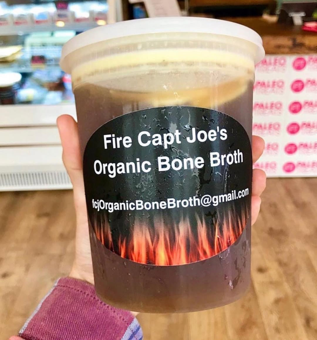 Bone broth fire captain joes organic bone broth from san diego by Paleo Treats.