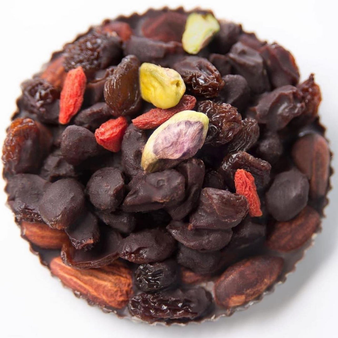 Cacao now chocolate fruit nut gluten free dessert by Paleo Treats.
