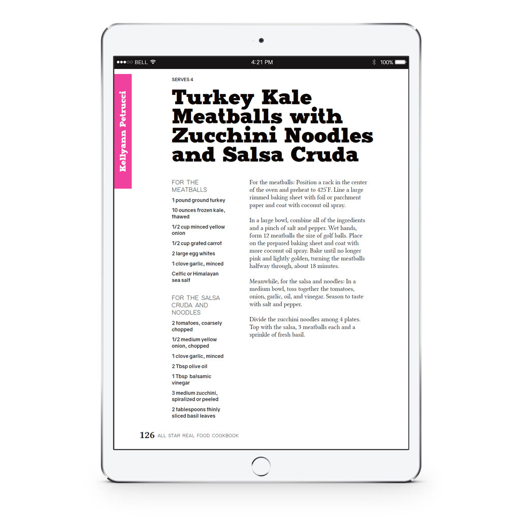 All Star Real Food Cookbook, E-Book