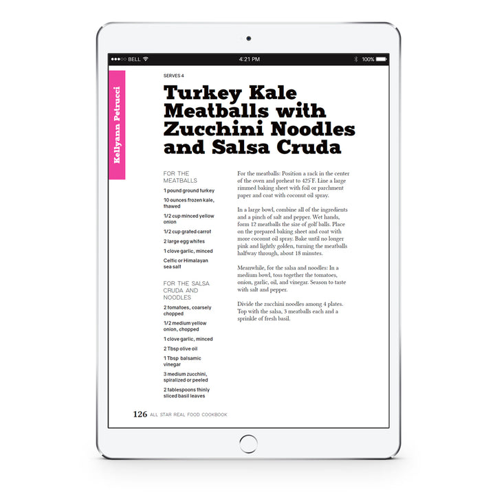 All Star Real Food Cookbook, E-Book