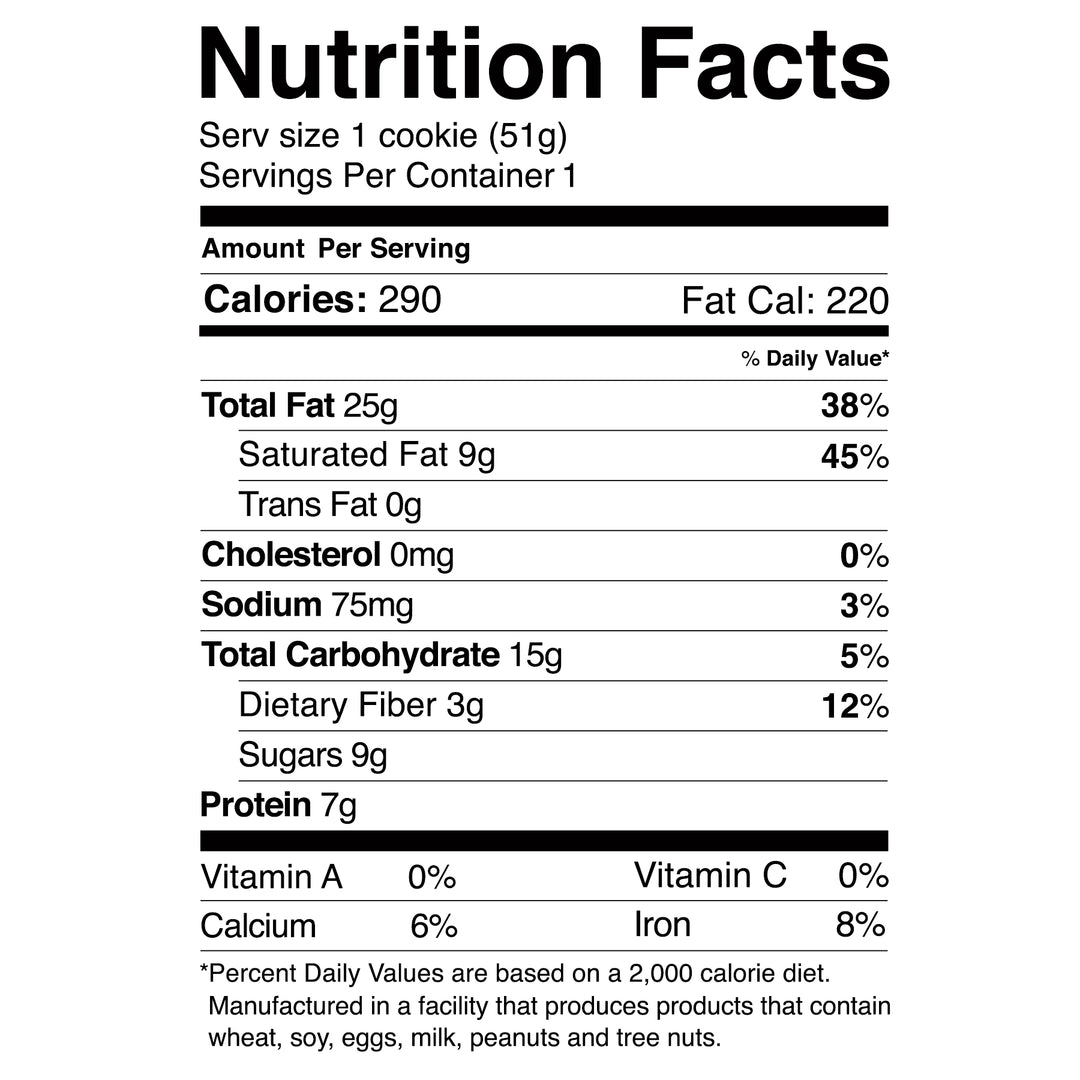 Mustang Bar Nutrition Facts
